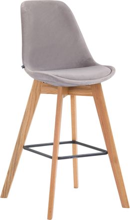 Clp Sgabello Alto Scandinavo Metz In Velluto Grigio Natura