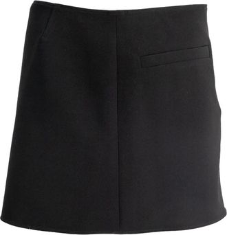 Courr&egrave;ges Mini-rok met logodetail - Zwart