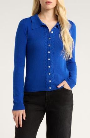 Damson Madder Voula Wool & Cashmere Cardigan in Blue at Nordstrom Rack, Size 2 Us / 6 Uk