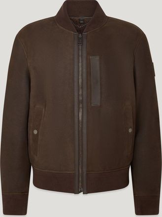 Belstaff Ridge Jacket Mens Italian Shearling Major Brown / Major Brown Size 2XL