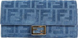 Fendi Denim Flock FF Chain Continetn