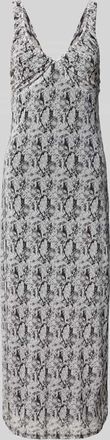 Vero Moda K&ouml;rpernahes Freizeitkleid mit Allover-Muster Modell STEPH in Mittelgrau Melange, Gr&ouml;&szlig;e XL