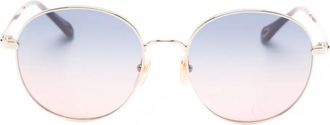 Chlo&eacute; Zonnebril met rond montuur - Goud