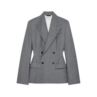 Givenchy Chaqueta cruzada de lana - Jackets - Mujer - Gris - S