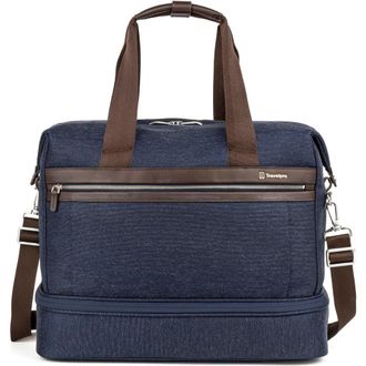 Travelpro Platinum Elite Carry on Soft Travel Drop-Bottom Weekender Bag in True Navy Blue at Nordstrom