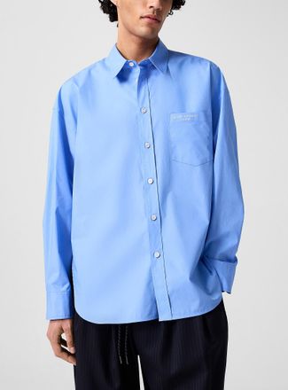 Wooyoungmi Mens Oversized solid poplin shirt