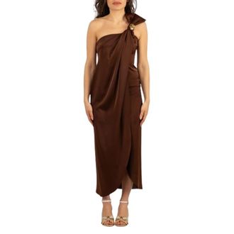 Hanita Abito lungo - Dames - Feestkleedjes - Bruin - M - Kleedjes