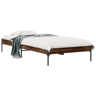 vidaXL Estructura De Cama Roble Humo 80 X 200 Cm Madera De Ingenier&iacute;a Vidaxl