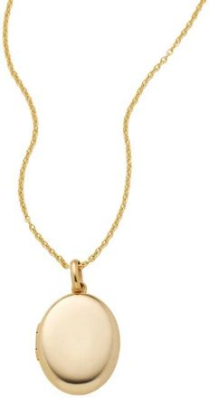 Made by Mary Mini Oval Locket Necklace in Gold Filled at Nordstrom