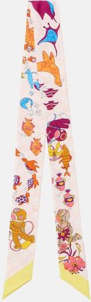 Gucci Sciarpa in twill di seta con stampa