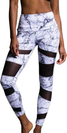 Onzie Marble Bondage Leggings In Onz White