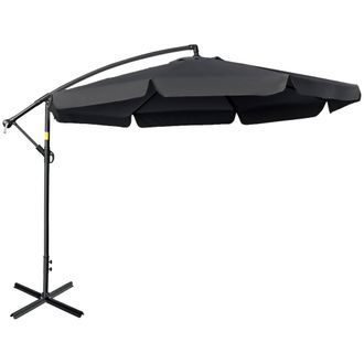 Matteo 2.7m Garden Cantilever Parasol - Black