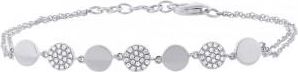Allurez 0.17ct 14k White Gold Diamond Pave Circle Bracelet
