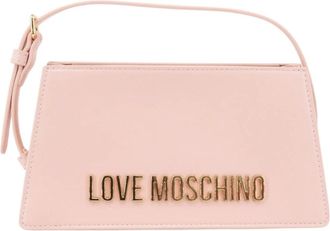 Love Moschino Shoulder Bag met Logo Lettering - Dames - Handtassen - Roze - ONE Size - Polyester - Tassen