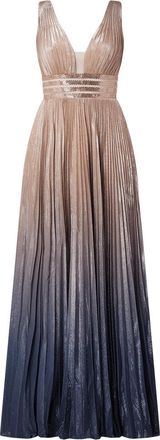Luxuar Luxuar Abendkleid mit Plisseefalten und Ombr&eacute; in Metallic Rosa, Gr&ouml;&szlig;e 36