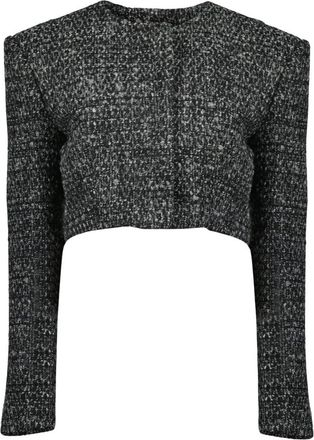 Diesel G-Crop-G Tweed Jas - Dames - Blazers - Grijs - S - Tweed - Jassen