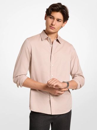 Michael Kors Classic-Fit Printed Cotton Blend Dobby Shirt