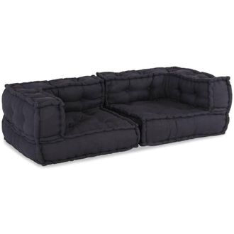 vidaXL Sof&aacute; Modular De 2 Plazas Tela Antracita 140x70x36 Cm Vidaxl