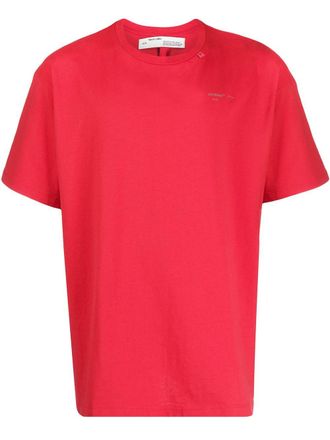 Off-white unfinished short-sleeve tee - men - Cotton - M - Red