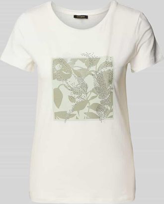 More & More More & More T-Shirt mit Ziersteinbesatz in Offwhite, Gr&ouml;&szlig;e 34