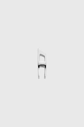 Diesel Stainless Steel Hoop Earring - Earrings - Unisex - Silver