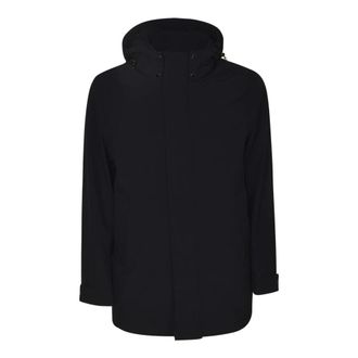 Woolrich Soft Shell Barrow Mac Coat - Heren - Winterjassen - Blauw - L - Polyester - Jassen
