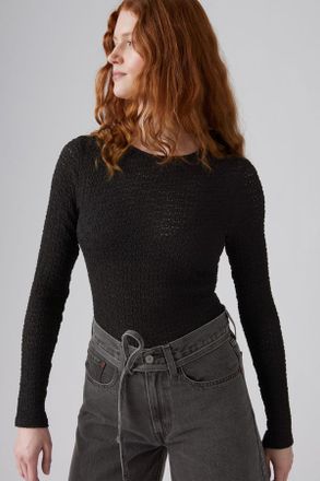 Levi's Su&eacute;ter de cuello redondo Anika - Mujer - 2XS - Negro / Anthracite Night