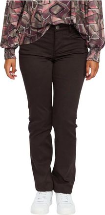 2-Biz Slim-fit Broeken - Dames - Slim Fit Broeken - Bruin - 3XL - Leer - Broeken
