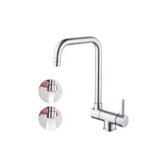OEM Grifo De Cocina Plegable Con Ca&ntilde;o Giratorio De 360&deg; En Acero Niquelado Cepillado, Grifo De Cocina Plegable Para Fregadero Junto A La Ventana