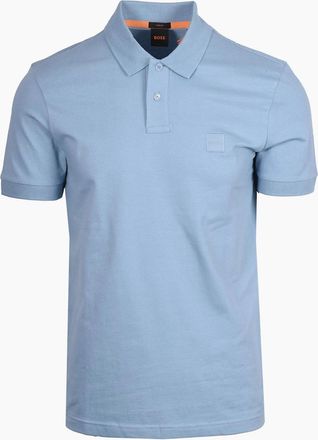 HUGO BOSS Mens Boss Orange Passenger Polo Light Pastel Blue - Size: 46