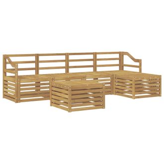 vidaXL Conjunto De Sof&aacute;s De Exterior 6 Pcs Blanco Vidaxl