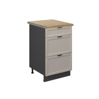 Vicco Mueble Bajo De Cocina Fame-line, Grisbeige, 50 Cm, Et Roble