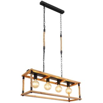 Globo Lighting L&aacute;mpara Colgante - Vernon - Negro - Metal - Gran L&aacute;mpara - Globo