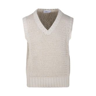 Lardini Sleeveless Knitwear, male, Beige, Size: M Nude & Neutrals Sleeveless Vest