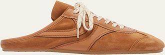 Dries Van Noten Mens Suede and Leather Mule Sneakers