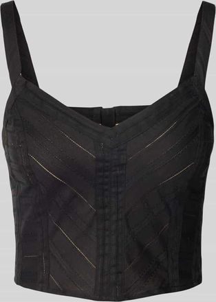 Drykorn Drykorn Crop Top mit abgerundetem V-Ausschnitt Modell IRELLA in Black, Gr&ouml;&szlig;e 40