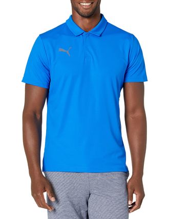 Puma Mens TeamLIGA Sideline Polo Shirt, Electric Blue Lemonade/White, XL