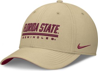 Nike Florida State Sideline Rise Nike Mens Dri-FIT College Hat in Brown | NC0308FVFTN-559