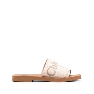 Chlo&eacute; Woody Linen Sandals