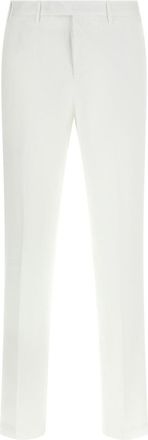 Pantaloni Torino White Tailored Flat Front Pants
