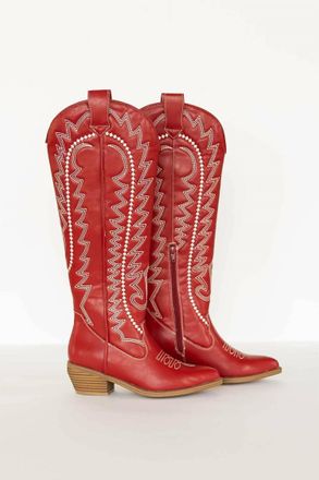 Mia Shoes Womens Locklyn Cowboy Boots In Red
