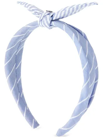 Maison Michel Sienna gestreepte haarband - Blauw