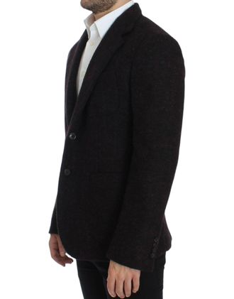 Dolce & Gabbana Mens Bordeaux Alpaga Two Button Blazer Clothing