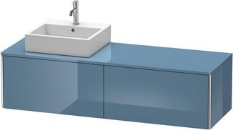 Duravit Mueble De Pared Duravit Xsquare 160,0 X 54,8 Cm, 2 Cajones Xs4904l, Color (frente/cuerpo): Laca De Alto Brillo Stone Blue - Xs4904l4747