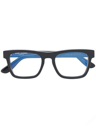 Saint Laurent Eyewear rectangle glasses - men - Acetate - 54 - Black