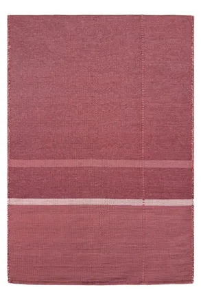 AFK Living Alfombra de fibras recicladas tejida a mano rosa 120 x 170 cm