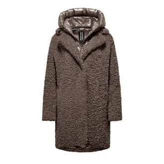 Bomboogie Abrigo largo de borreguillo sint&eacute;tico - Coats - Mujer - Marr&oacute;n - XS