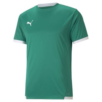 Puma Fussballtrikot PUMA TEAMLIGA JERSEY, Herren, Gr. XXL, gr&uuml;n (pepper gr&uuml;n, puma wei&szlig;), Interlock, Obermaterial: 100% Polyester, unifarben, regular fit n