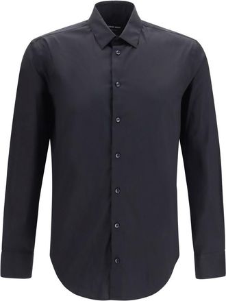 Giorgio Armani Black Slim Solid Shirt