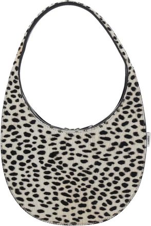 Coperni swipe Black And White Handbag With Brushed Effect And All-over Polka Dots Motif In Fabric